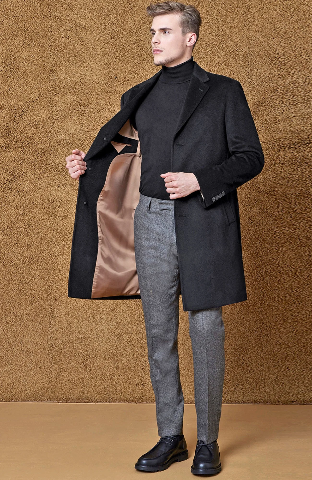 The St. Pierre Black Cashmere Topcoat - Image 5